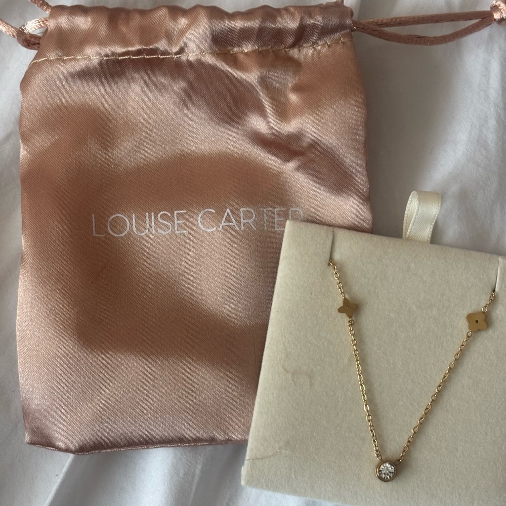 Louise Carter Gold Necklace with Diamond Charm